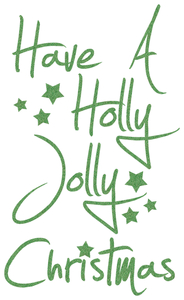 Vel Strijkletters Kerst Have A Holly Jolly Christmas Glitter Aqua - afb. 2