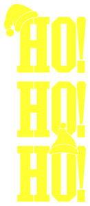 Vel Strijkletters Kerst Ho Ho Ho Flex Neon Geel - afb. 2