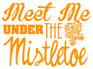 Vel Strijkletters Kerst Meet Me Under The Mistletoe Flex Neon Oranje - afb. 2
