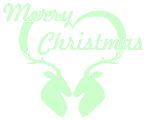 Vel Strijkletters Kerst Merry Christmas Deer Flex Mint Groen - afb. 2