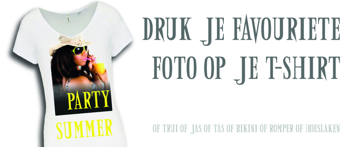 eigen foto of logo op je Tshirt