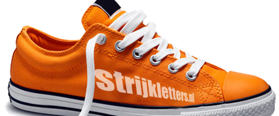 Conversschoenoranje_strijkletters