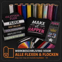 Werkbeschrijving voor Flexfolie & Flockfolie | Alle Flex- en Flockmaterialen