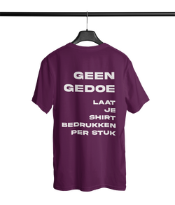 Geen gedoe_ t-shirt incl. opdruk_strijkletters
