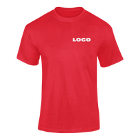 T-shirt Rood incl. opdruk borstlogo aan voorzijde