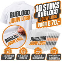 10 DTF Ruglogo Transfers Eigen Logo – 270 mm | Strijkletters.nl 10 stuks – 270 mm breed – Eigen ontwerp