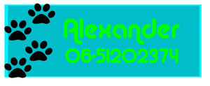 40x Naam label Poot Strijkletters Flex Neon Groen - afb. 1
