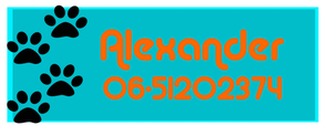 40x Naam label Poot Strijkletters Flex Oranje - afb. 1