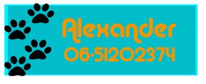 40x Naam label Poot Strijkletters Flex Neon Oranje_ - afb. 1