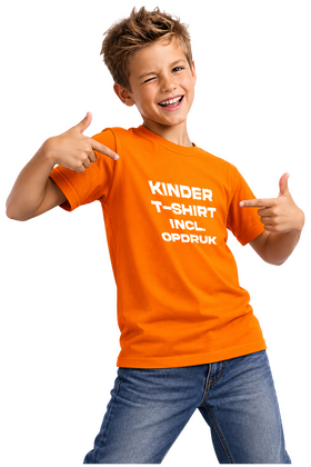 Kinder T-Shirt incl. opdruk kies positie - afb. 1
