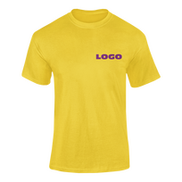 T-shirt geel incl. borstopdruk