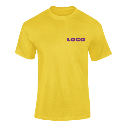T-shirt geel incl. borstopdruk - afb. 1