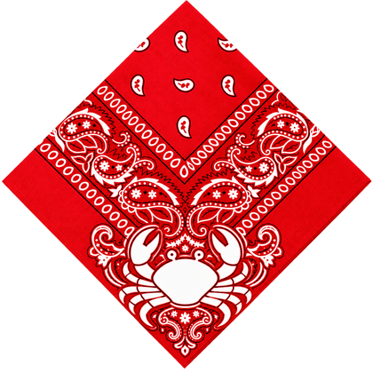 Boeren zakdoek Carnaval zakdoek Krab - afb. 1