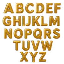 Goud chroomlook letters design alfabet. Goud Chroom look