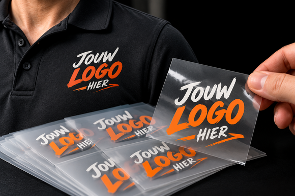 Borstlogo's Set met Eigen Ontwerp – 100 × 100 mm – Textiel Transfer - afb. 2