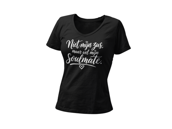 brievenbus cadeau T-shirt vriendinnen 3 Zwart - afb. 1