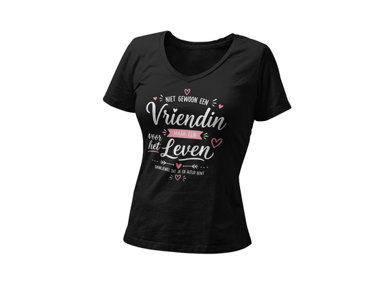 brievenbus cadeau T-shirt vriendinnen  T-shirt zwart - afb. 1