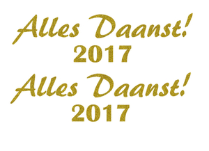 Carnaval Alles Daanst 2017 Glitter Goud - afb. 2
