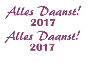 Carnaval Alles Daanst 2017 Glitter Roze - afb. 2