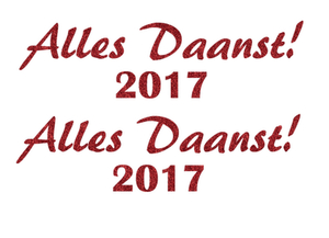 Carnaval Alles Daanst 2017 Glitter Rood - afb. 2