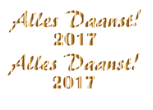 Carnaval Alles Daanst 2017 Mirror Goud - afb. 2