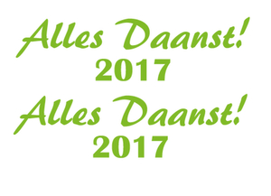 Carnaval Alles Daanst 2017 Polyester Ondergrond Appelgroen - afb. 2