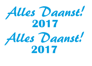 Carnaval Alles Daanst 2017 Polyester Ondergrond Blauw - afb. 2
