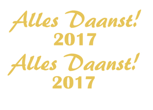 Carnaval Alles Daanst 2017 Polyester Ondergrond Goud - afb. 2