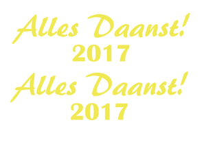 Carnaval Alles Daanst 2017 Polyester Ondergrond Neon Geel - afb. 2