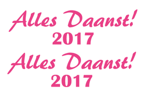 Carnaval Alles Daanst 2017 Polyester Ondergrond Neon Roze - afb. 2