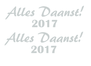 Carnaval Alles Daanst 2017 Polyester Ondergrond Zilver - afb. 2