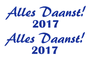 Carnaval Alles Daanst 2017 Glitter Royal Blue - afb. 2