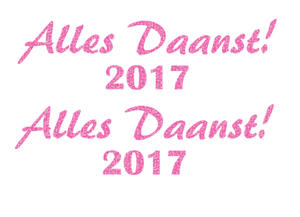 Carnaval Alles Daanst 2017 Glitter Holo Pink - afb. 2