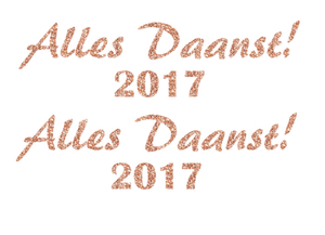 Carnaval Alles Daanst 2017 Glitter Light Rose Gold - afb. 2