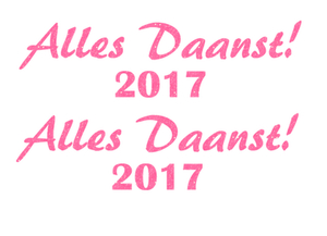 Carnaval Alles Daanst 2017 Glitter Neon Pink Glitter 448 - afb. 2