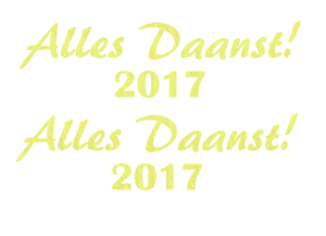 Carnaval Alles Daanst 2017 Glitter Neon Yellow Glitter 446 - afb. 2