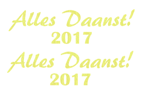 Carnaval Alles Daanst 2017 Glitter Neon geel Glitter - afb. 2
