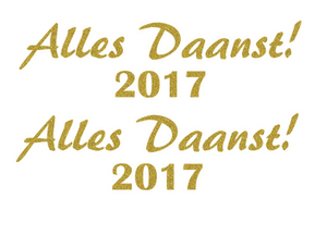 Carnaval Alles Daanst 2017 Glitter Light Gold Glitter 425 - afb. 2