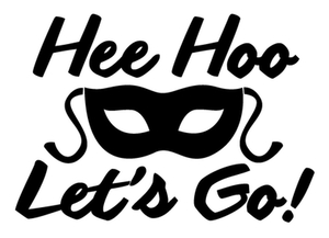 Carnaval Hee Hoo Let's Go Polyester Ondergrond Wit - afb. 2