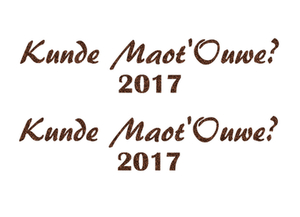 Carnaval Kunde Maot'Ouwe 2017 Glitter Brons - afb. 2