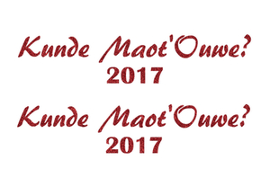 Carnaval Kunde Maot'Ouwe 2017 Glitter Rood - afb. 2