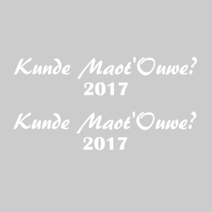 Carnaval Kunde Maot'Ouwe 2017 Nylon Grip Wit - afb. 2