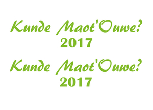 Carnaval Kunde Maot'Ouwe 2017 Polyester Ondergrond Appelgroen - afb. 2