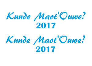Carnaval Kunde Maot'Ouwe 2017 Polyester Ondergrond Blauw - afb. 2