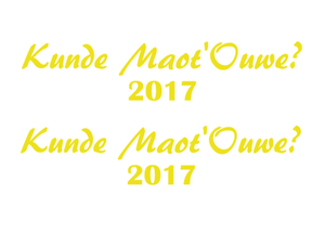 Carnaval Kunde Maot'Ouwe 2017 Polyester Ondergrond Geel - afb. 2