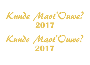 Carnaval Kunde Maot'Ouwe 2017 Polyester Ondergrond Goud - afb. 2