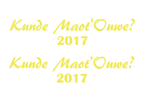 Carnaval Kunde Maot'Ouwe 2017 Polyester Ondergrond Neon Geel - afb. 2