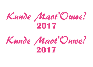 Carnaval Kunde Maot'Ouwe 2017 Polyester Ondergrond Neon Roze - afb. 2