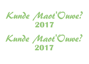 Carnaval Kunde Maot'Ouwe 2017 Polyester Ondergrond Neon Groen - afb. 2