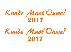 Carnaval Kunde Maot'Ouwe 2017 Polyester Ondergrond Oranje - afb. 2